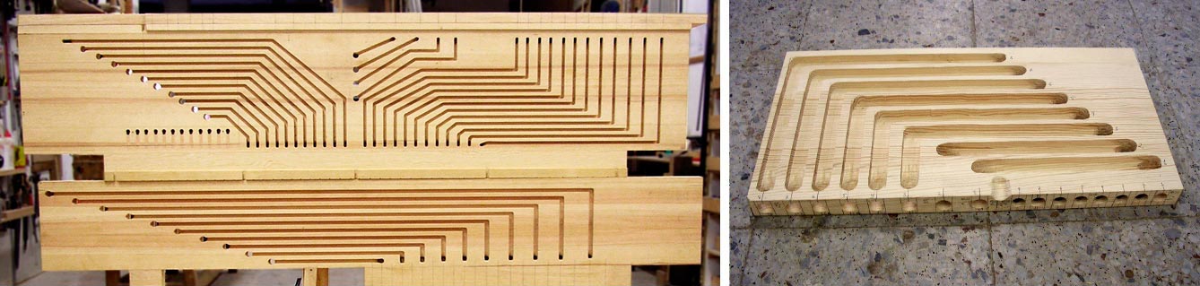 Detalles tablones acanalados